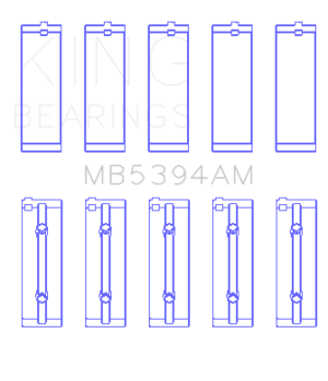 Toyota Yaris Engine Main Bearing Set - King Engine Bearings - Bi-Metal Aluminum, STD Size - `07-`11